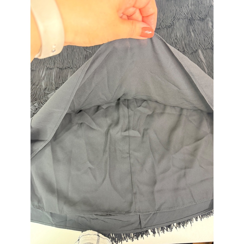 NEW Lauren Ralph Lauren Fringe Skirt Women's 20W Flapper Gatsby Cocktail‎ Black - Picture 9 of 10